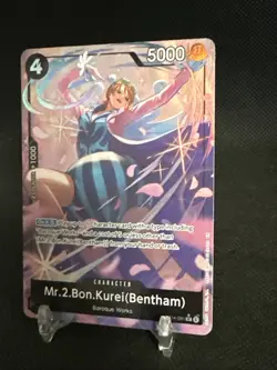 Mr.2 Bon.Kurei (Bentham) One piece TCG OP14-091 Alternate Art Azure Sea’s Seven - Image 2