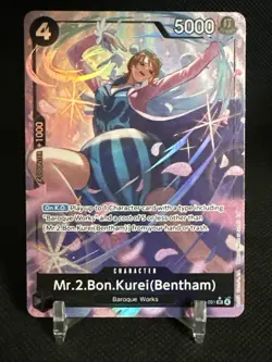 Mr.2 Bon.Kurei (Bentham) One piece TCG OP14-091 Alternate Art Azure Sea’s Seven - Image 5