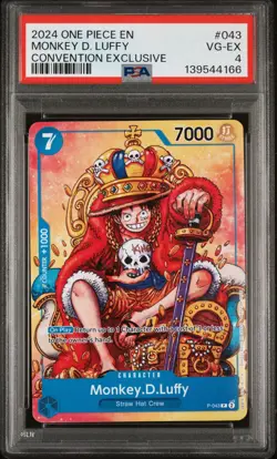 Bandai Monkey.D.Luffy 2024 One Piece Promo P-043 Convention Exclusive PSA 4 - Image 1