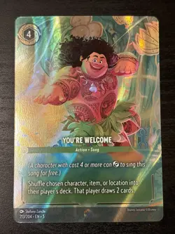 You're Welcome (Enchanted) 213/204 Shimmering Skies Holo Disney Lorcana Nm - Image 1