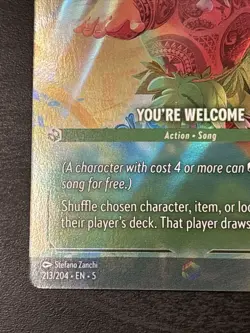 You're Welcome (Enchanted) 213/204 Shimmering Skies Holo Disney Lorcana Nm - Image 5