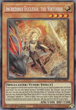 Yugioh! MP Incredible Ecclesia, the Virtuous - BODE-EN007 - Secret Rare - 1st Ed - Image 1