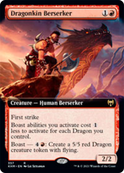 Dragonkin Berserker (Extended Art) FOIL Kaldheim NM CARD ABUGames - Image 1
