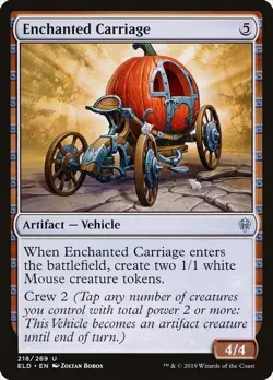 Enchanted Carriage FOIL Throne of Eldraine NM Artifact Uncommon CARD ABUGames - Image 1