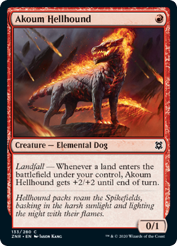 Akoum Hellhound FOIL Zendikar Rising NM Red Common MAGIC GATHERING CARD ABUGames - Image 1