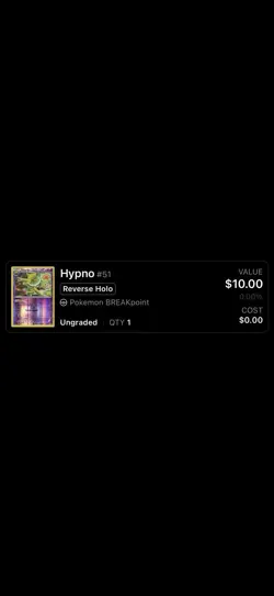 Hypno 51/122 BREAKpoint Reverse Holo Rare Stage 1 Pokemon TCG English Card - Image 2