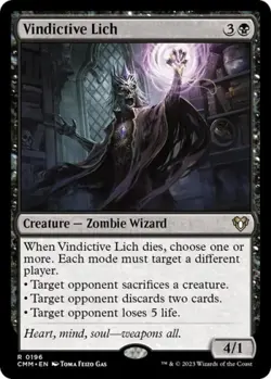 Vindictive Lich -Foil Near Mint MTG Commander Masters - Image 1