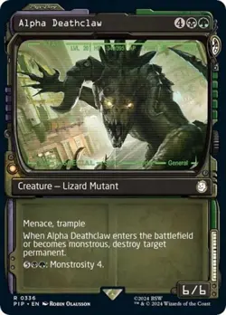 Alpha Deathclaw (Showcase) - Near Mint MTG Universes Beyond: Fallout - Image 1
