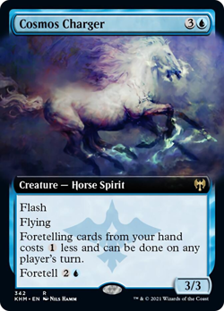 Cosmos Charger (Extended Art) FOIL Kaldheim NM Extended / Full Art CARD ABUGames - Image 1