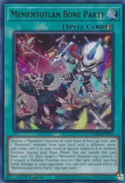 Yugioh! LP Mementotlan Bone Party - VASM-EN009 - Ultra Rare - 1st Edition Lightl - Image 1