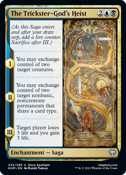 The Trickster-God's Heist FOIL Kaldheim NM Blue Black Uncommon MTG CARD ABUGames - Image 1