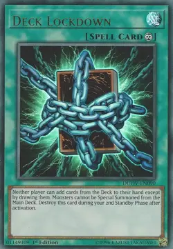 Yugioh! MP Deck Lockdown - DUOV-EN090 - Ultra Rare - 1st Edition Moderately Play - Image 1