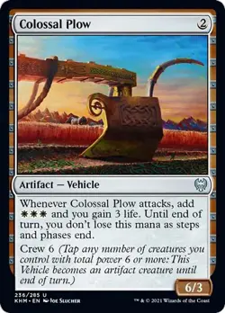 Colossal Plow FOIL Kaldheim NM Artifact Uncommon MAGIC GATHERING CARD ABUGames - Image 1