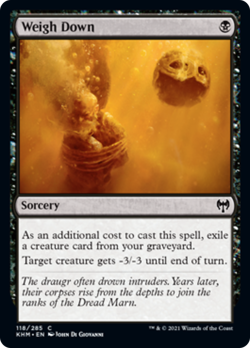 Weigh Down FOIL Kaldheim MINT Black Common MAGIC THE GATHERING MTG CARD ABUGames - Image 1