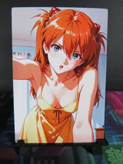 Asuka Langley Neon Genesis Custom Art Card NM Anime Sexy Waifu Collectible - Image 1