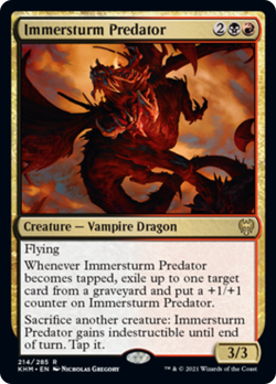 Immersturm Predator FOIL Kaldheim NM Black Red Rare MAGIC MTG CARD ABUGames - Image 1