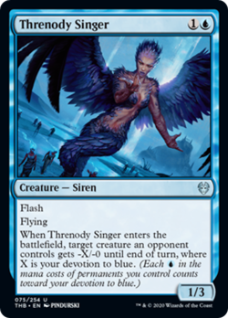 Threnody Singer FOIL Theros Beyond Death NM Blue Uncommon MAGIC CARD ABUGames - Image 1