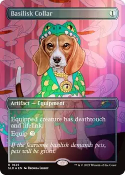 MTG English Basilisk Collar (1925) (Rainbow Foil) NM Foil Secret Lair - Image 1
