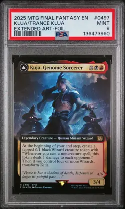 KUJA, GENOME SORCERER TRANCE KUJA FOIL EXTENDED ART 2025 MTG FINAL FANTASY PSA 9 - Image 1