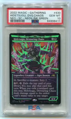 Hidetsugu, Devouring Chaos Neon Ink Green PSA 10 - Image 1