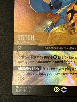 Stitch - Rock Star Lorcana Enchanted Set Champ Championship Foil Enchanted 30/P1 - Image 5