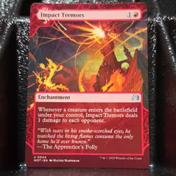 Wizards of the Coast Impact Tremors Uncommon Red Enchantment MTG 2023 - Image 1