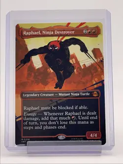 RAPHAEL, NINJA DESTROYER 2026 MAGIC TMNT MYTHIC RARE BORDERLESS #0218 Q5531 - Image 1