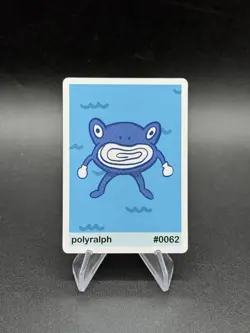 Pookiemoot Series 1 Polyralph - Poliwrath Pokemon Parody Custom Derpy card - Image 1