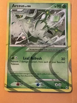 Pokemon 2009 Platinum Arceus Grass Holo Rare Card AR2 Near Mint Condition - Image 1