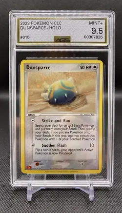 2023 Pokemon Dunsparce Holo - AGS 9.5 Mint+ Graded Card #015 - Image 1