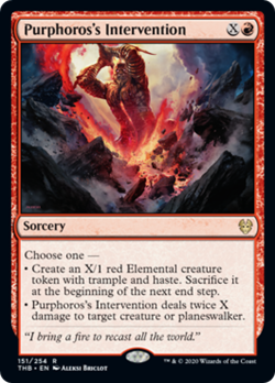 Purphoros's Intervention FOIL Theros Beyond Death NM Red Rare MTG CARD ABUGames - Image 1
