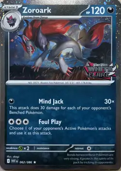 Zoroark (White Flare Stamped) Holo Rare Miscellaneous Cards & Products 062/086 N - Image 1