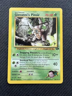 Pokemon Card - Giovanni's Pinsir Gym Challenge 24/132 Rare NM/LP+ - Image 1