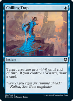Chilling Trap FOIL Zendikar Rising NM Blue Common MAGIC GATHERING CARD ABUGames - Image 1