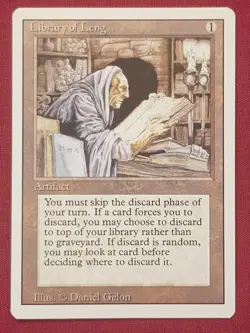 Magic The Gathering REVISED EDITION LIBRARY OF LENG artifact card MTG - Image 1
