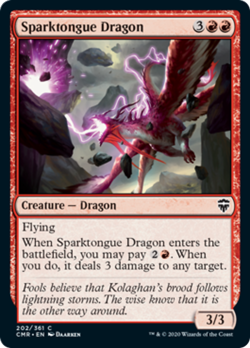 Sparktongue Dragon FOIL Commander Legends MINT Red Common MAGIC CARD ABUGames - Image 1