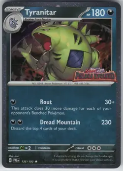 Tyranitar (Paldea Evolved Stamp) Promo Miscellaneous Cards & Products 135/193 NM - Image 1