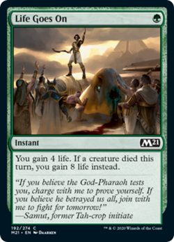 Life Goes On FOIL Core Set 2021 / M21 NM Green Common MAGIC MTG CARD ABUGames - Image 1