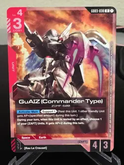 GUNDAM CARD GAME GD03-038 GuAIZ (COMMANDER TYPE) (R) FOIL CARD - STEEL REQUIEM - Image 1