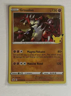 Pokemon TCG Groudon Celebrations 17/25 Holo Card Mint Condition - Image 1