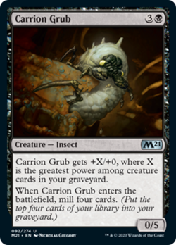 Carrion Grub FOIL Core Set 2021 / M21 NM Black Uncommon MAGIC MTG CARD ABUGames - Image 1
