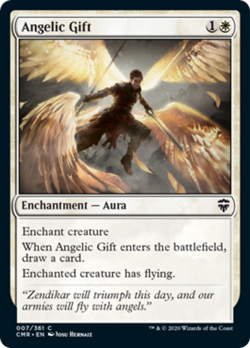 Angelic Gift FOIL Commander Legends NM White Common MAGIC MTG CARD ABUGames - Image 1