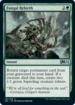 Fungal Rebirth FOIL Core Set 2021 / M21 NM Green Uncommon MAGIC CARD ABUGames - Image 1