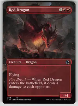 Red Dragon (Borderless) Normal U Adventures in the Forgotten Realms 294 NM - Image 1