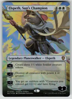 Elspeth, Sun's Champion (Borderless) Mythic Commander: Bloomburrow 97 MTG NM - Image 1