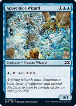 Apprentice Wizard FOIL Double Masters NM Blue Common MAGIC MTG CARD ABUGames - Image 1