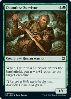 Dauntless Survivor FOIL Zendikar Rising NM Green Common MAGIC MTG CARD ABUGames - Image 1