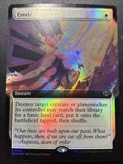 Erode Borderless Secrets of Strixhaven MTG NM MAGIC FOIL - Image 1
