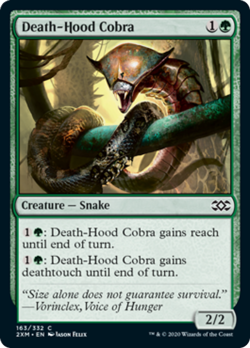Death-Hood Cobra FOIL Double Masters MINT Green Common MAGIC MTG CARD ABUGames - Image 1