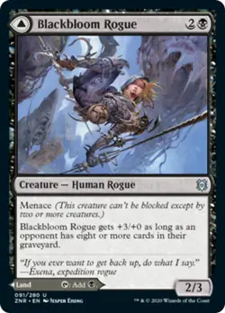 Blackbloom Rogue / Blackbloom Bog FOIL Zendikar Rising NM Uncommon CARD ABUGames - Image 1